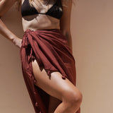 Ponpon Cotton Voil Pareo ~ SYRAH