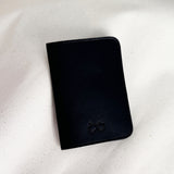 LEATHER PASSPORT CASE ~ ALL BLACK
