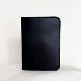 LEATHER PASSPORT CASE ~ ALL BLACK