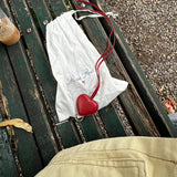 HEART KEY CHAIN - RED