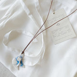 THE HANDMADE PORCELAIN DOVE - WHITE&BLUE