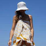 THE RETRO PAREO, BLACK AND MUSTARD  LINE
