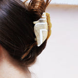 CONUS CONCH CLAW HAIR CLIPS-BEIGE