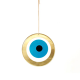 LARGE ROUND GOLD EYE - SEA BLUE