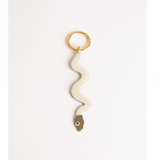 SNAKE KEYRING- BRONZE WHITE