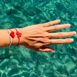 CUORICINO HANDWOVEN BRACELET - RED