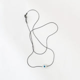 THE ROUND EYE SHAPE NECKLACE ~ MATT BLACK