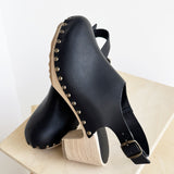 THE HIGH BLACK VACCHETA CLOG new