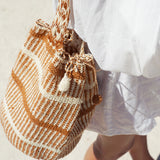 THE HIPPIE RAFIA BAG - THIN STRIPES