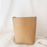 TOTE LEATHER BAG~ SUEDE CAMEL