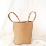 TOTE LEATHER BAG~ SUEDE CAMEL