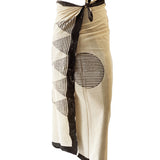 COTTON PAREO TRIANGLE NOIR