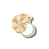 SPIRAL SHELL COMPACT MIRROR BEIGE