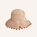 HELIX GLASS BEADED BRIM HAT - SIREN