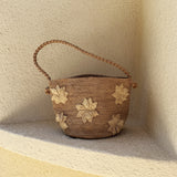 EMILIE ROUND RAFIA BAG - THE